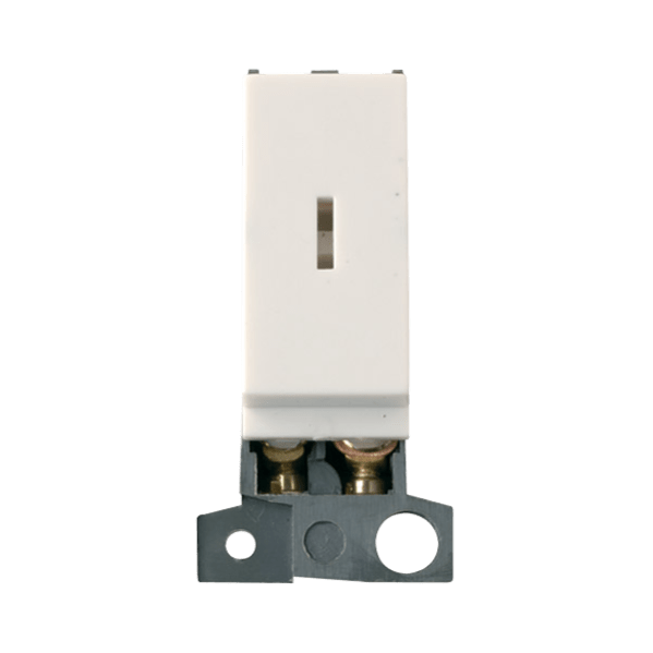 Click Scolmore MiniGrid 10A 2 Way Key Switch Module White - MD003PW, Image 1 of 1