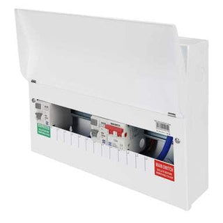Lewden 10 + 1 Way Flexible High Integrity Dual 80A Type A RCD Metal Clad Consumer Unit - PRO-MX16RRMFLEXIA