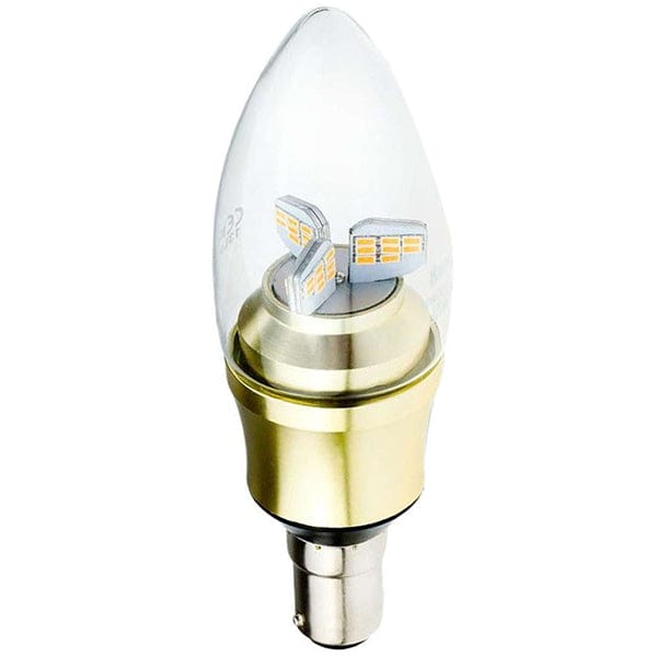 Kosnic 5.5W KTC LED B15/SBC Candle Brass Warm White - KDIM5.5CND/B15-BAS-N27