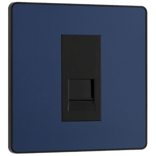 BG Evolve Matt Blue Single Secondary Telephone Socket - PCDDBBTS1B