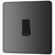 BG Evolve Black Chrome Single Intermediate Light Switch 20A 16AX - PCDBC13B