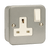 Click Scolmore Essentials Metal Clad 1 Gang Double Pole 13A Switched Socket (No K/O) - CL035B
