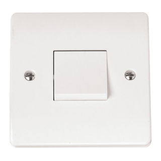 Click Scolmore Mode 20A 1 Gang 3-Pole Rocker Switch Polar White - CMA021