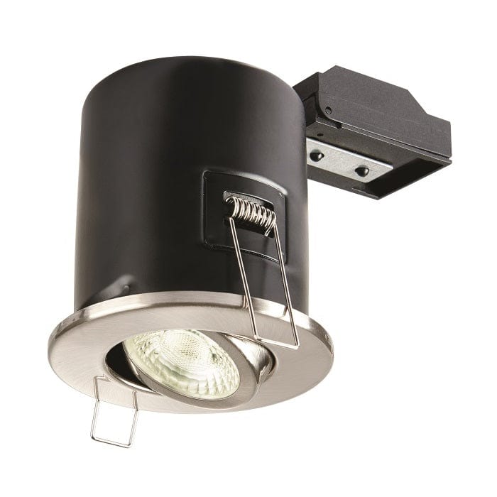 Collingwood Fire rated downlight, Adjustable, IP20, Brushed Steel - CWFRC008, Image 1 of 1