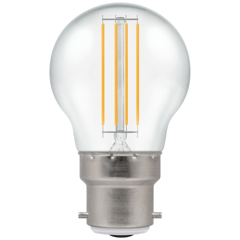 Crompton LED Filament Round 4W BC-B22d Clear Warm White - CROM14213, Image 1 of 1