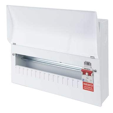Lewden 14 + 1 Way 100A Isolator Incomer Metal Clad Consumer Unit - PRO-MX16M, Image 1 of 2