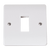 Click Scolmore MiniGrid Single Switch Plate 1 Gang Aperture White - CMA401