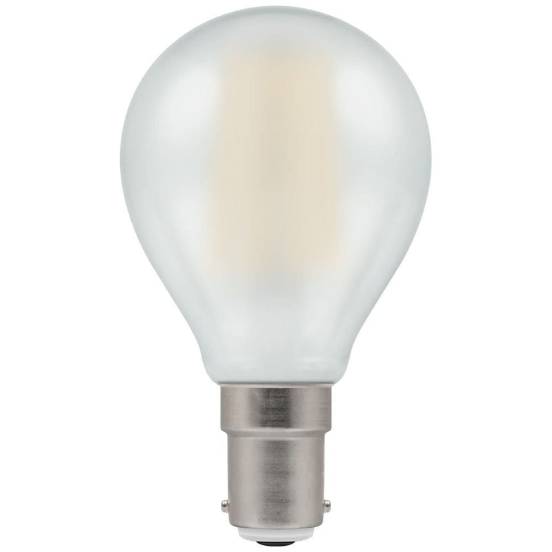 Crompton LED Round Filament Dimmable Pearl 5W 2700K SBC-B15d - CROM7260, Image 1 of 2