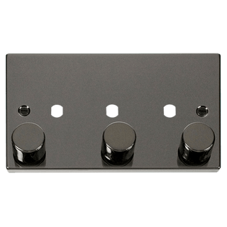 Click Scolmore Deco 3 Gang Dimmer Plate and Knob - VPBN153PL