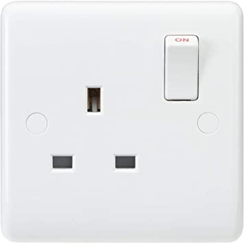 Knightsbridge 13A 1G DP Switched Socket - ASTA approved - White - CU7000, Image 1 of 1