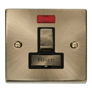 Click Scolmore Deco Ingot 13A Neon Switched Fused Spur Unit - VPAB752BK