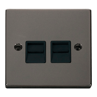 Click Scolmore Deco 2 Gang Secondary Telephone Socket - VPBN126BK