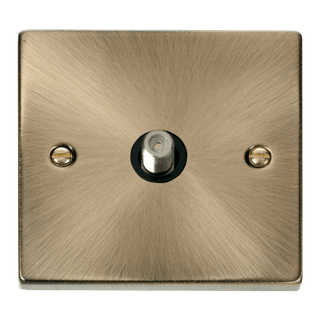 Click Scolmore Deco 1 Gang Non-Isolated Satellite Socket - VPAB156BK