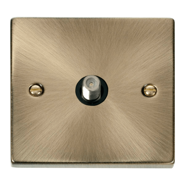 Click Scolmore Deco 1 Gang Non-Isolated Satellite Socket - VPAB156BK, Image 1 of 1